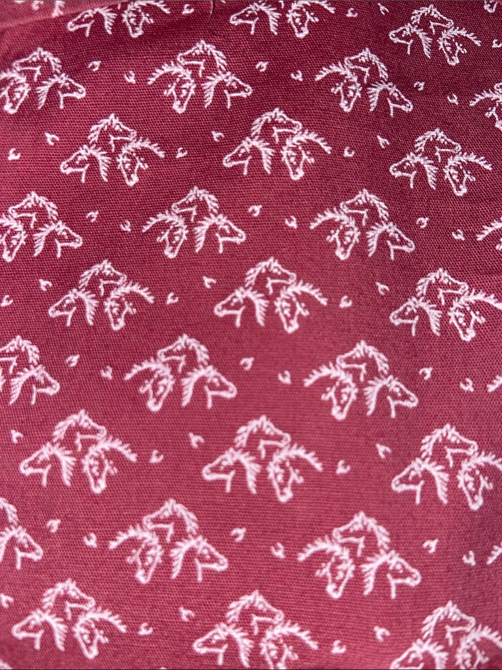 Panhandle Western Pearl Snap Cotton Shirt in Mauve Pink Horse Print - Picture 7 of 9